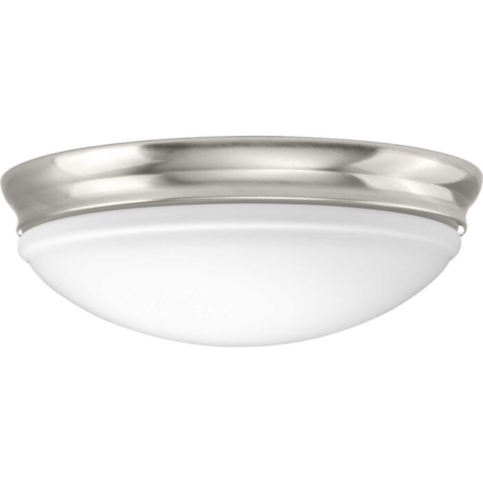 LED Flush - Dome 1-Light LED Flush Mount in Brushed Nickel