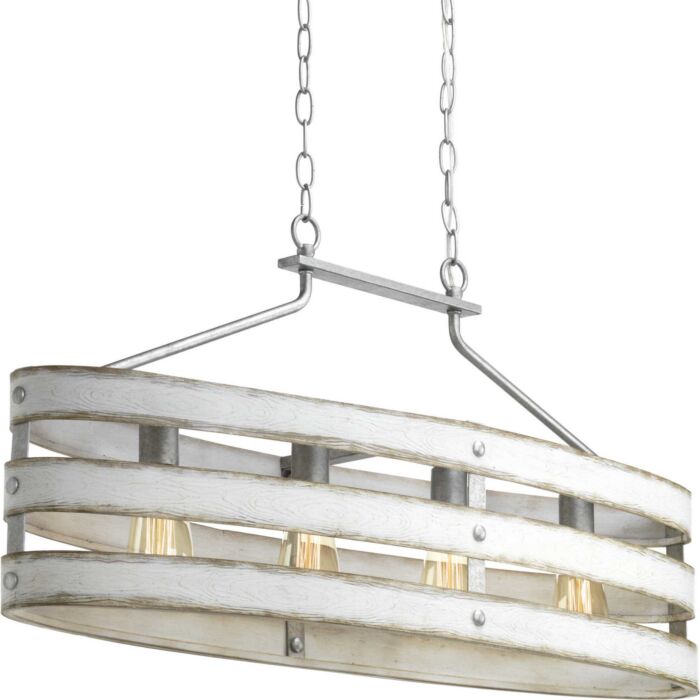 Gulliver 4-Light Island Pendant in Galvanized Finish