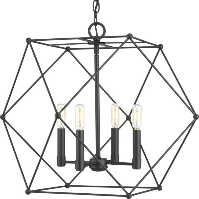 Spatial 4-Light Pendant in Black