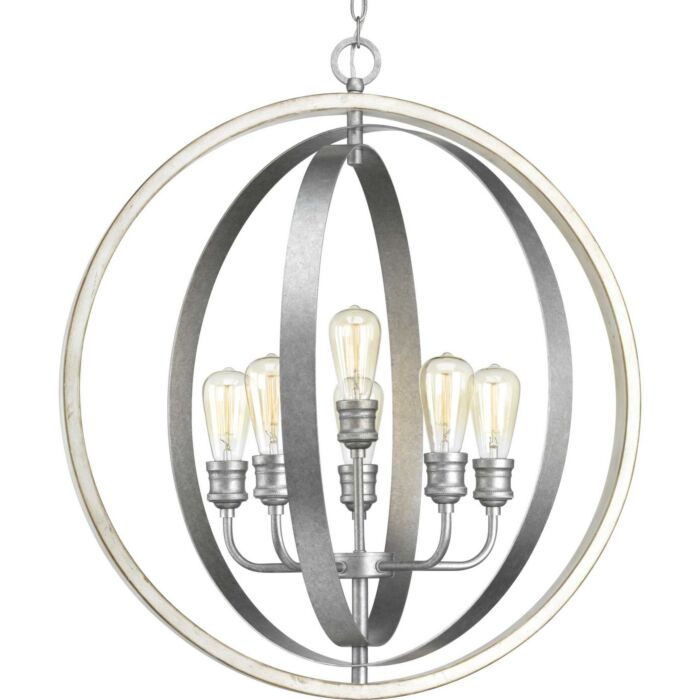 Conestee 6-Light Pendant in Galvanized Finish