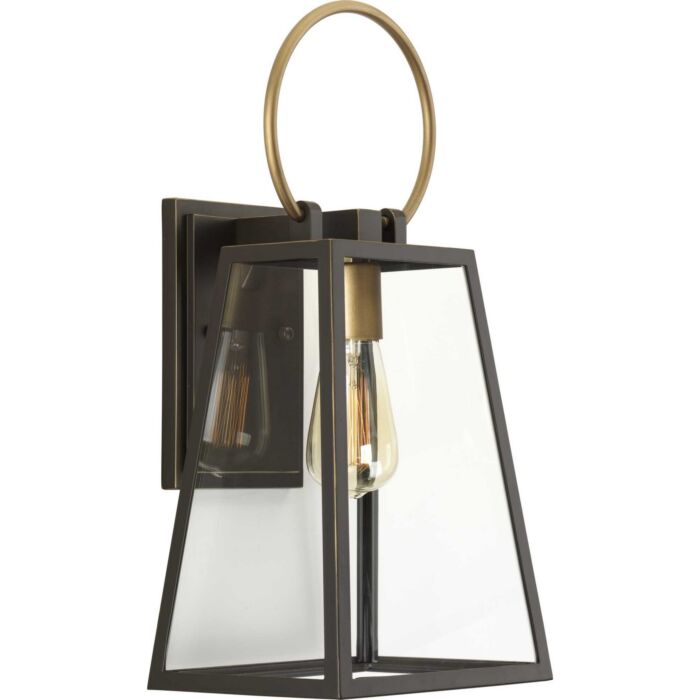 Barnett 1-Light Wall Lantern in Antique Bronze