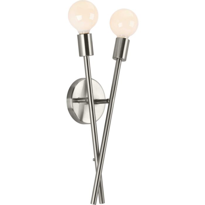 Astra 2-Light Wall Bracket in Brushed Nickel