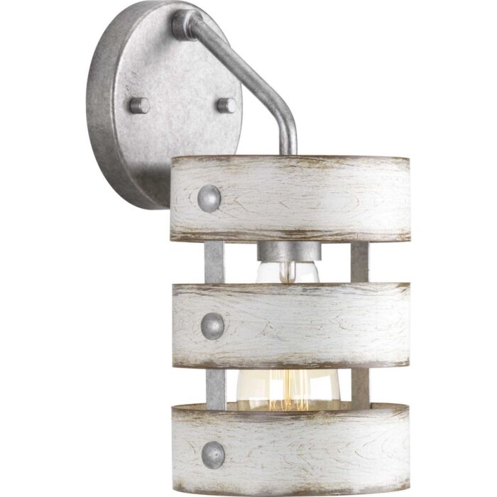 Gulliver 1-Light Bathroom Vanity Light in Galvanized Finish