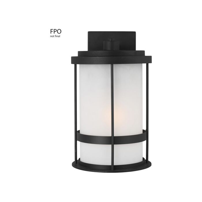 Sea Gull Wilburn Outdoor Wall Light in Black