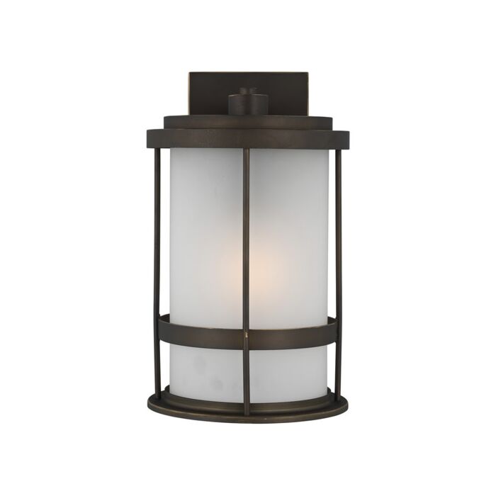 Sea Gull Wilburn Outdoor Wall Light in Antique Bronze