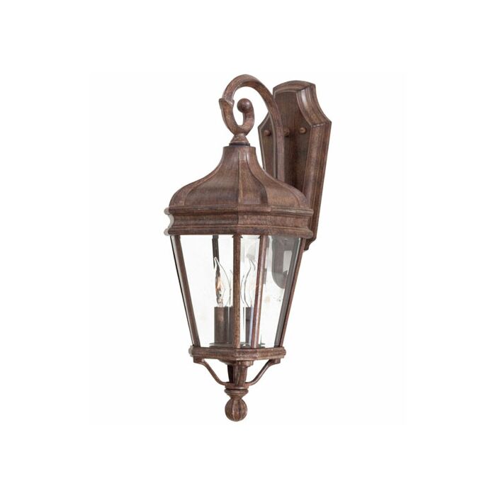 The Great Outdoors Harrison 2 Light 21 Inch Outdoor Wall Light in Vintage Rust
