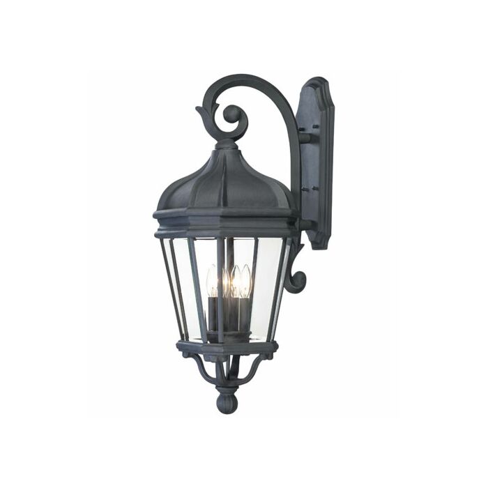 The Great Outdoors Harrison 4 Light 34 Inch Outdoor Wall Light in Black
