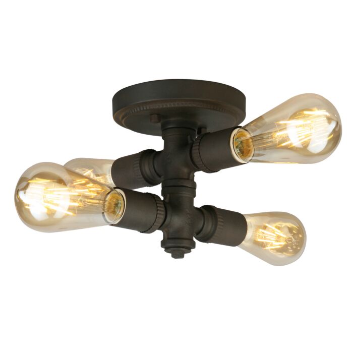 Wymer 4-Light Ceiling Mount in Matte Bronze