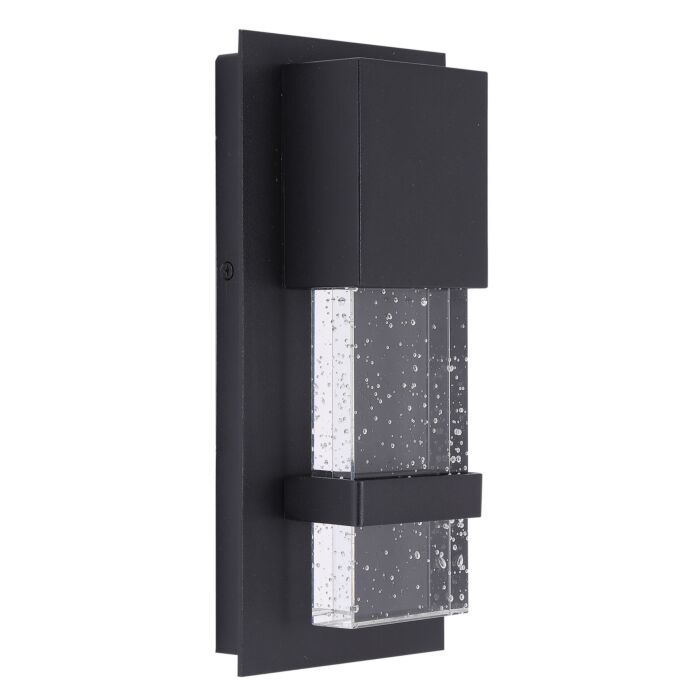 Venecia 1-Light LED Outdoor Wall Light in Matte Black