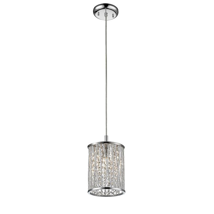 Z Lite Terra 1 Light Mini Pendant Light In Chrome