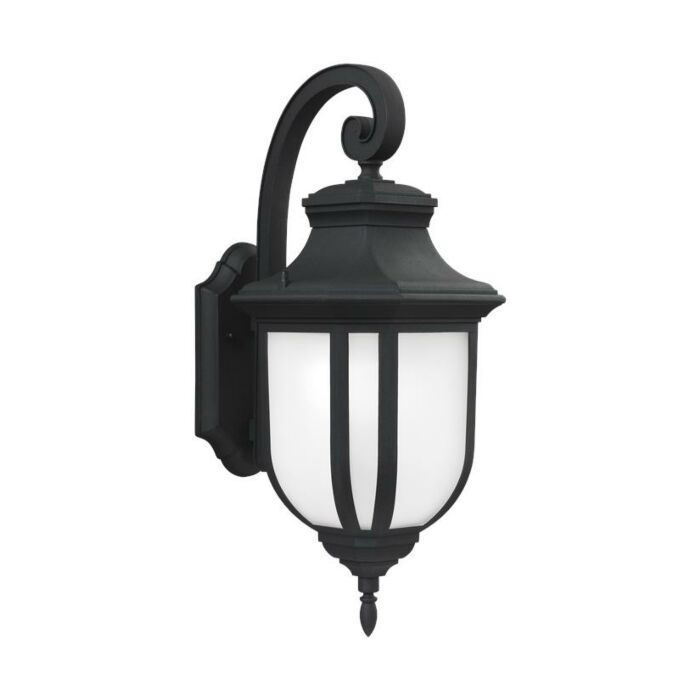 Sea Gull Childress 21 Inch Outdoor Wall Light in Black