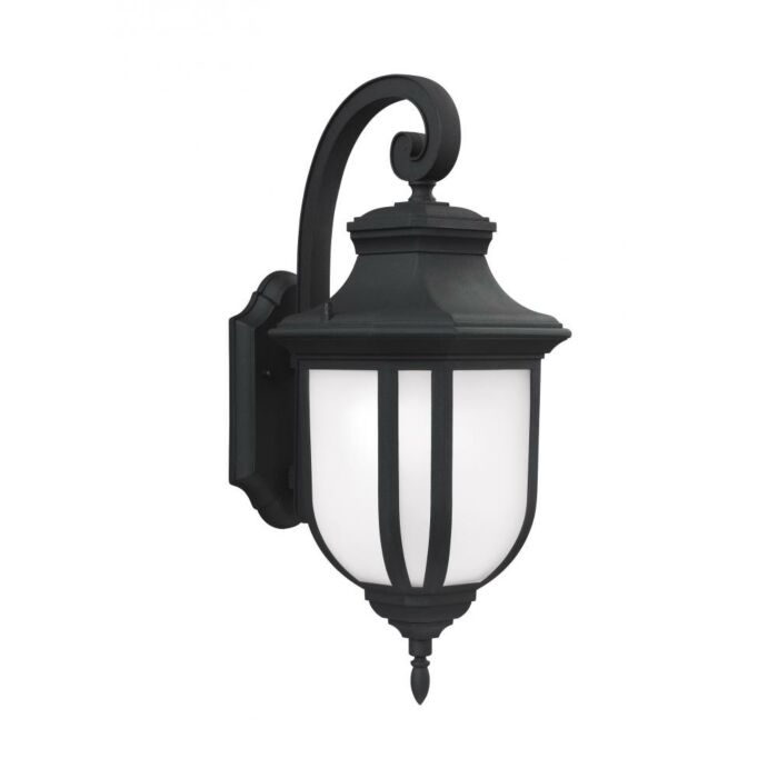 Sea Gull Childress 21 Inch Outdoor Wall Light in Black