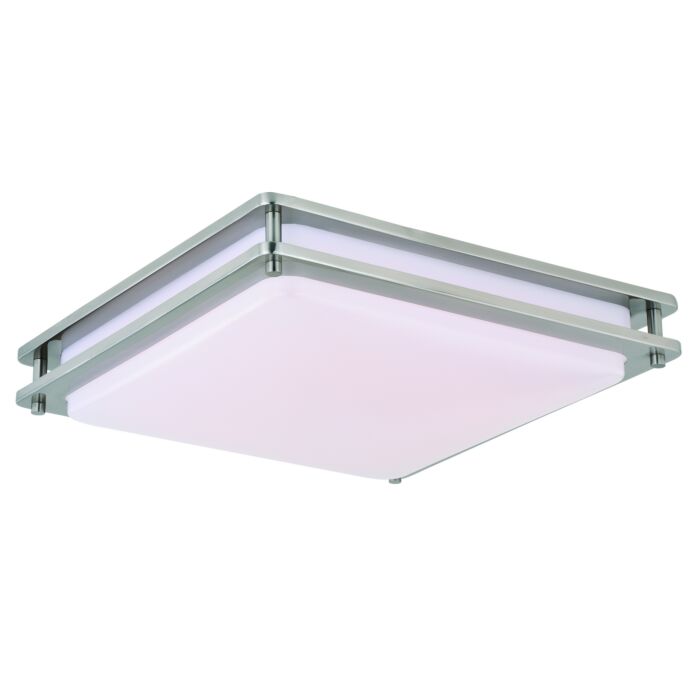 Horizon 1-Light LED Flush Mount in Satin Nickel