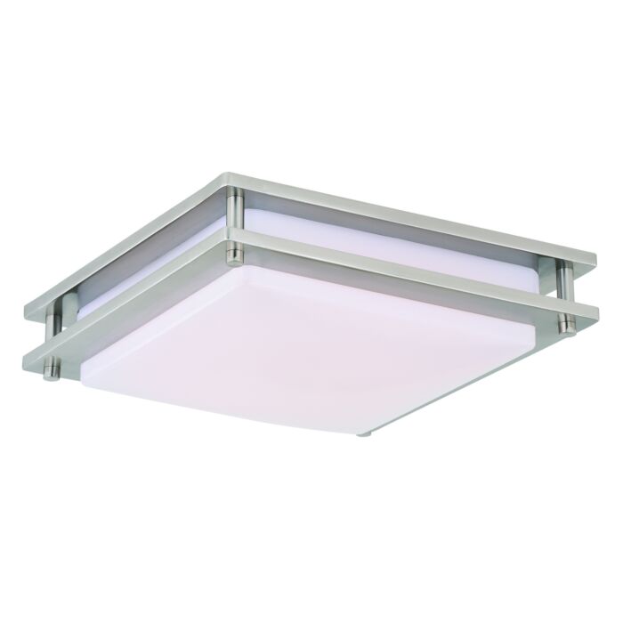 Horizon 1-Light LED Flush Mount in Satin Nickel