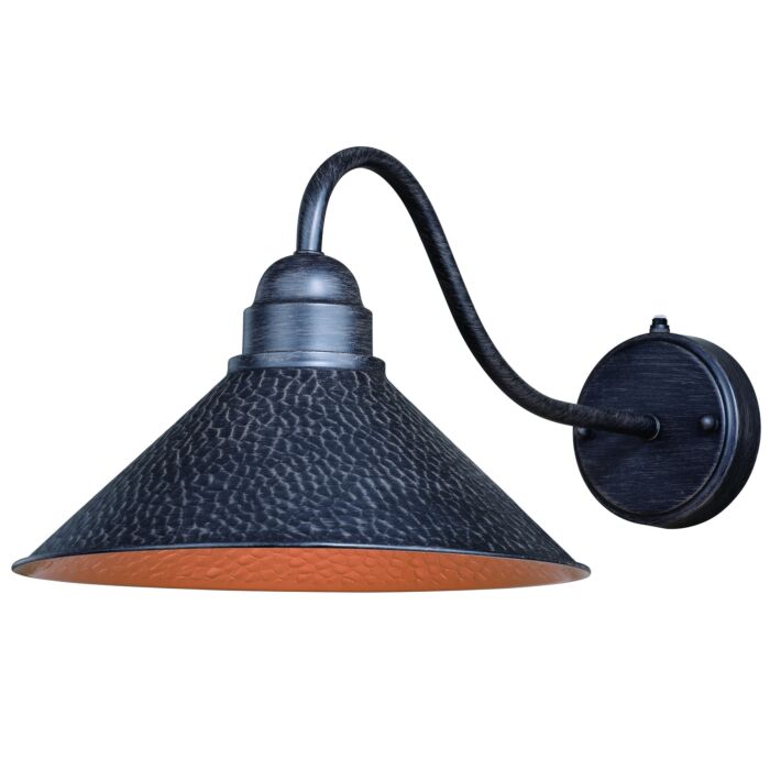 Outland 1-Light Outdoor Wall Mount in Aged Iron and Light Gold