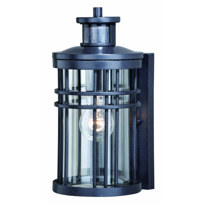 Wrightwood 1-Light Motion Sensor Outdoor Wall Light in Vintage Black