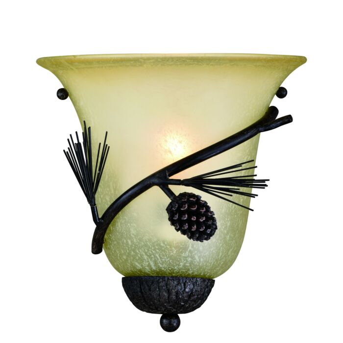 Sierra 1-Light Wall Sconce in Black Walnut