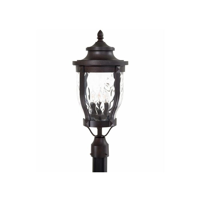 The Great Outdoors Merrimack 3 Light 23 Inch Outdoor Post Light in Corona Bronze