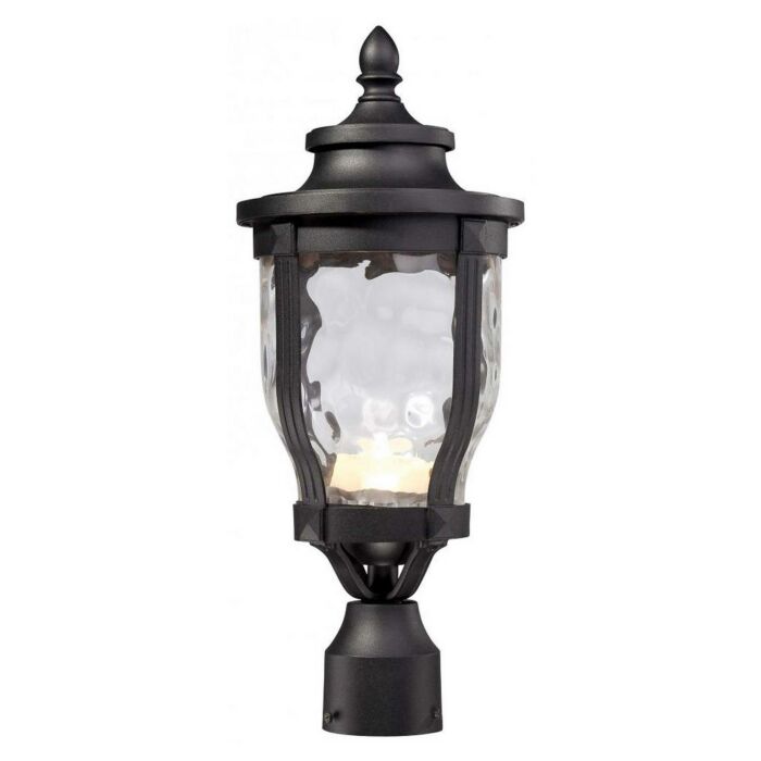 The Great Outdoors Merrimack LED 19 Inch Outdoor Post Light in Black