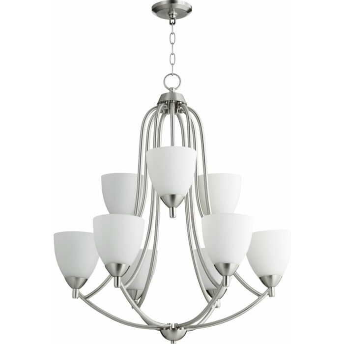 Nine Light Chandelier by Quorum