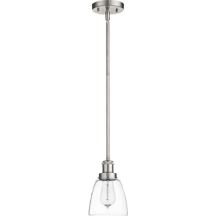 Quorum Transitional 6 Inch Pendant Light in Satin Nickel