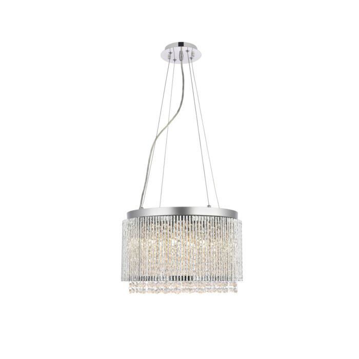 Influx 10-Light Pendant in Chrome