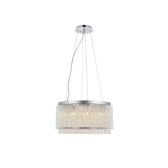 Influx 12-Light Pendant in Chrome
