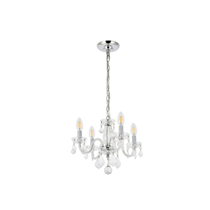 Rococo 4-Light Pendant in Chrome