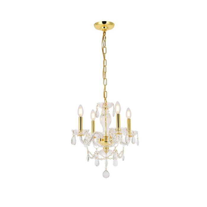 Princeton 4-Light Pendant in Gold