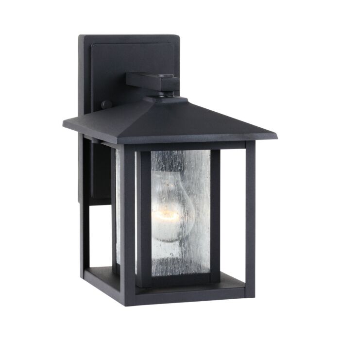 Sea Gull Hunnington 11 Inch Outdoor Wall Light in Black