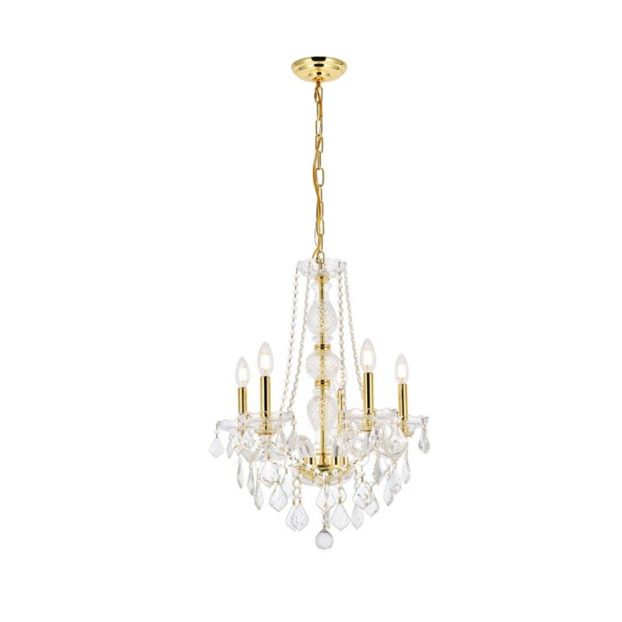 Verona 5-Light Chandelier in Gold