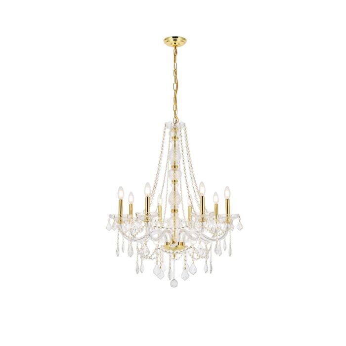 Verona 8-Light Chandelier in Gold