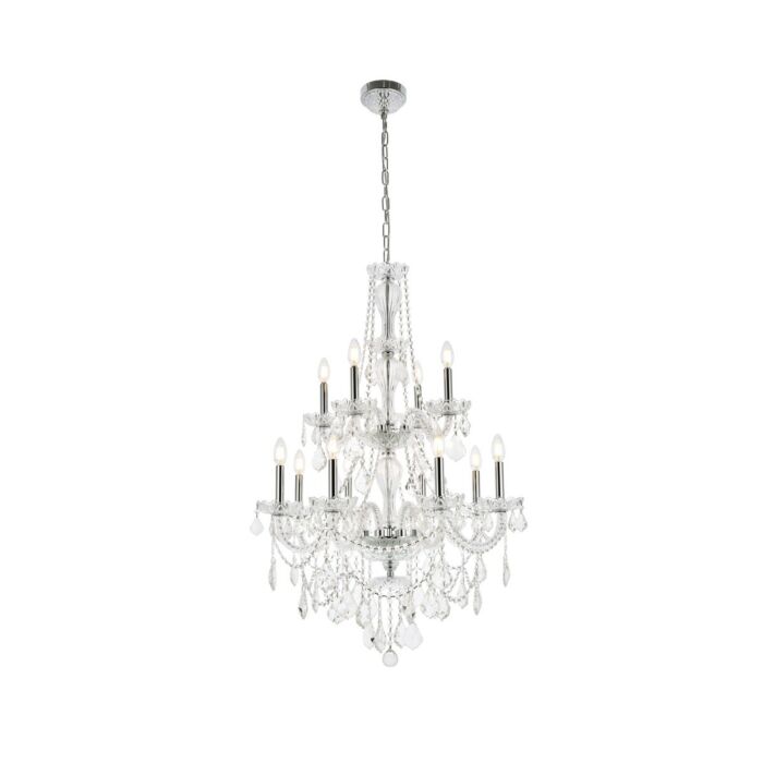 Giselle 12-Light Chandelier in Chrome