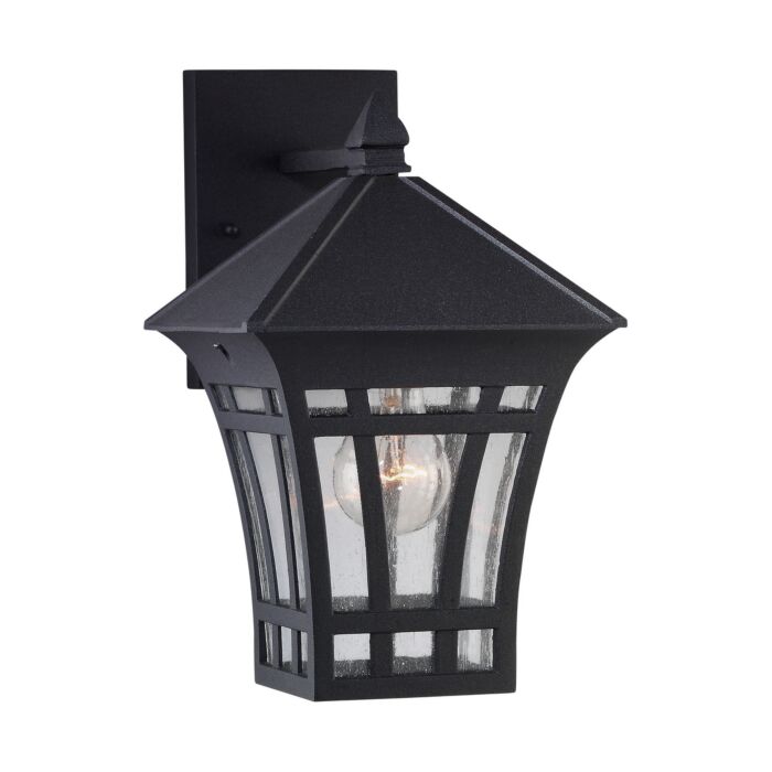 Sea Gull Herrington 12 Inch Outdoor Wall Light in Black