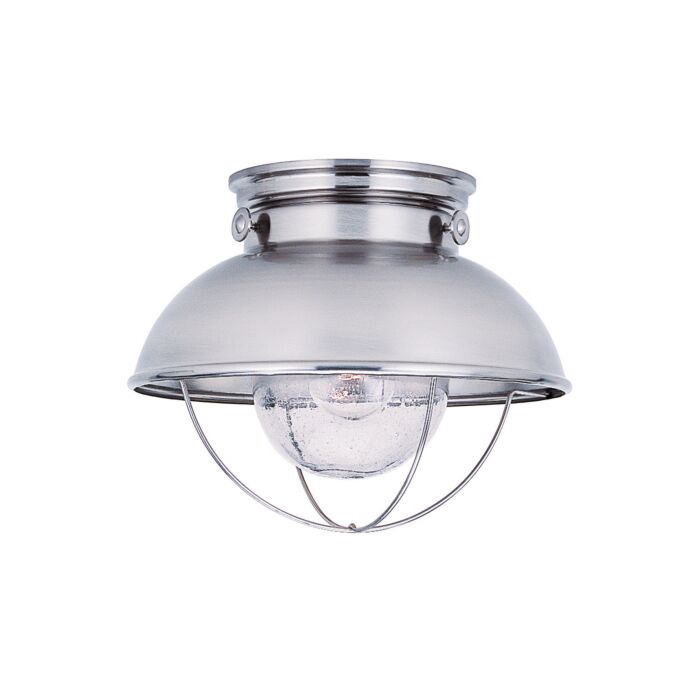 Sea Gull Sebring Outdoor Ceiling Light in Brushed Stainless