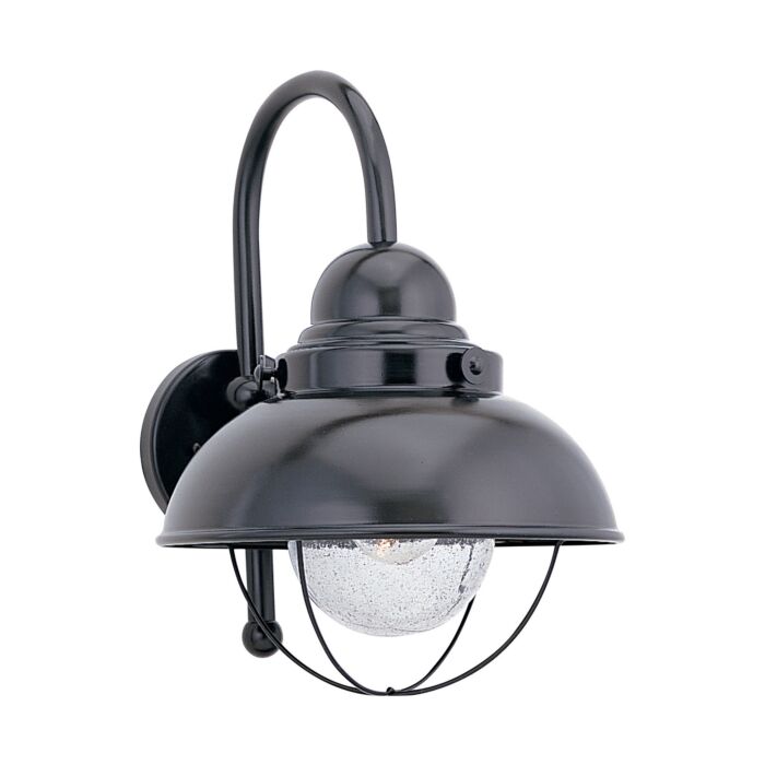 Sea Gull Sebring 16 Inch Outdoor Wall Light in Black