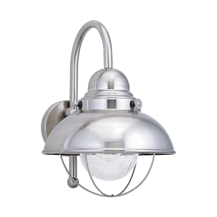 Sea Gull Sebring 16 Inch Outdoor Wall Light in Brushed Stainless