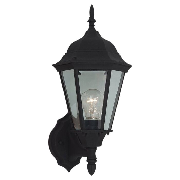 Sea Gull Bakersville 17 Inch Outdoor Wall Light in Black