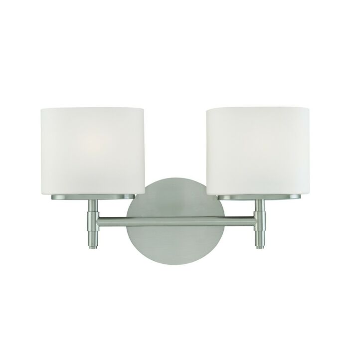 Hudson Valley Trinity 2 Light Bathroom Vanity Light in Satin Nickel