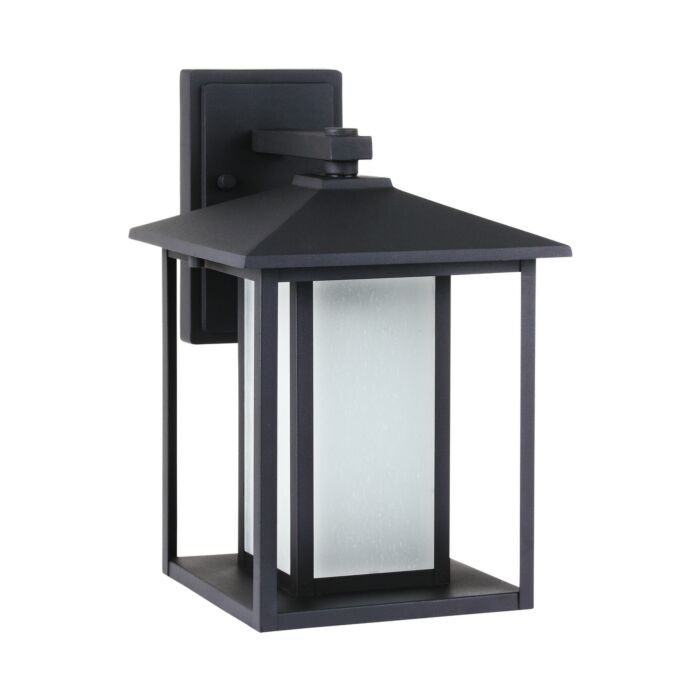 Sea Gull Hunnington 14 Inch Outdoor Wall Light in Black