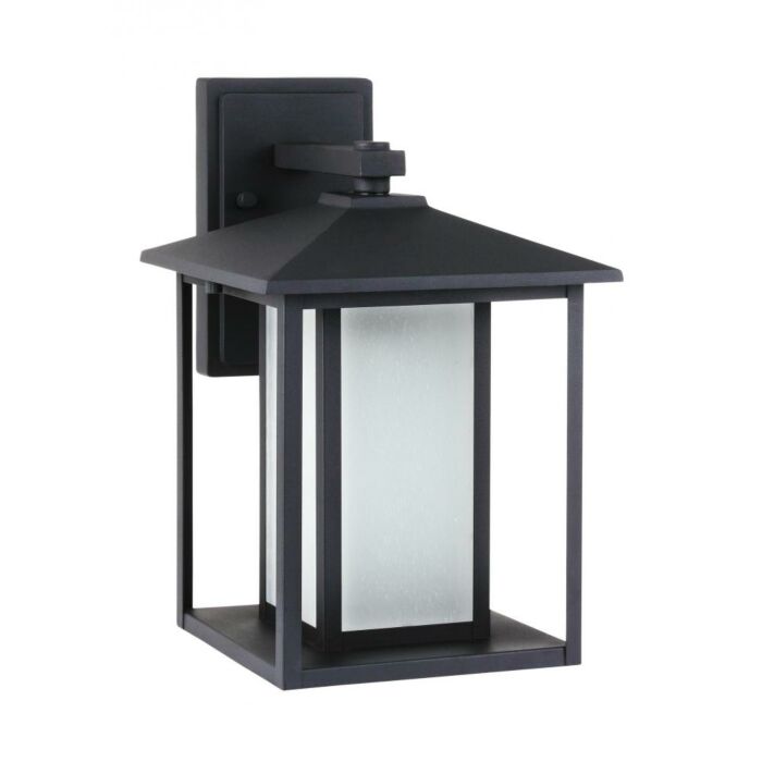 Sea Gull Hunnington 14 Inch Outdoor Wall Light in Black