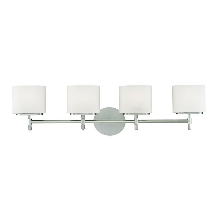 Hudson Valley Trinity 4 Light 31 Inch Bathroom Vanity Light in Satin Nickel
