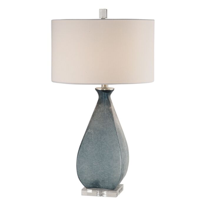 Atlantica 1-Light Ocean Blue Lamp in Pewter