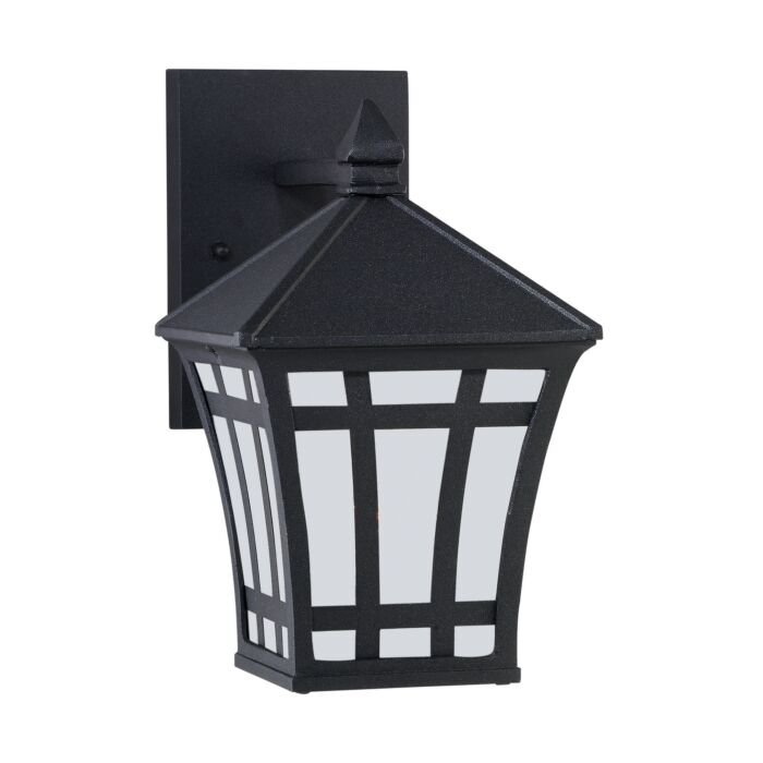 Sea Gull Herrington 10 Inch Outdoor Wall Light in Black