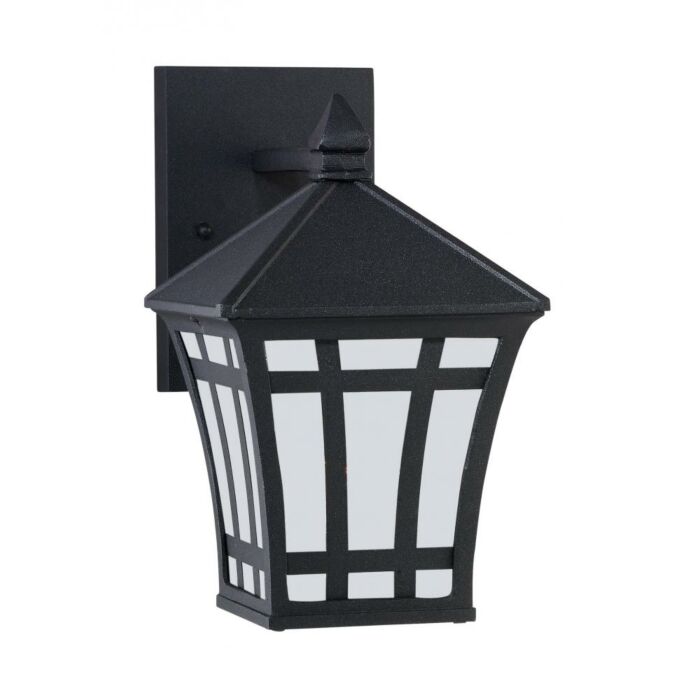 Sea Gull Herrington 10 Inch Outdoor Wall Light in Black