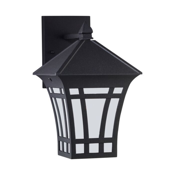 Sea Gull Herrington 12 Inch Outdoor Wall Light in Black