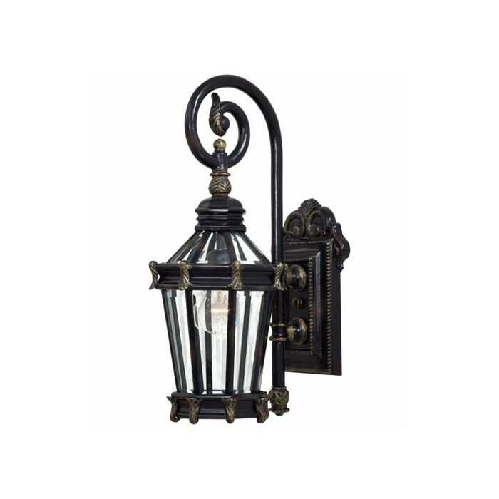 The Great Outdoors Stratford Hall 21 Inch Outdoor Wall Light in Heritage with Gold Highlights