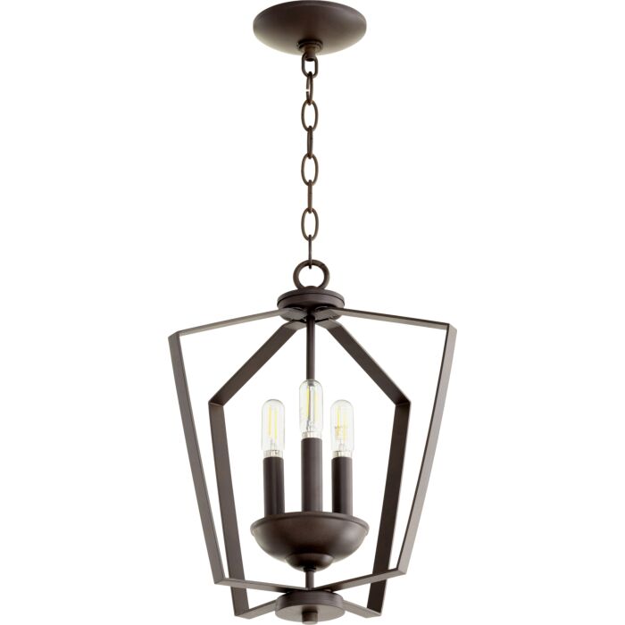 Quorum Quorum Home 3 Light 13 Inch Foyer Light in Oiled Bronze