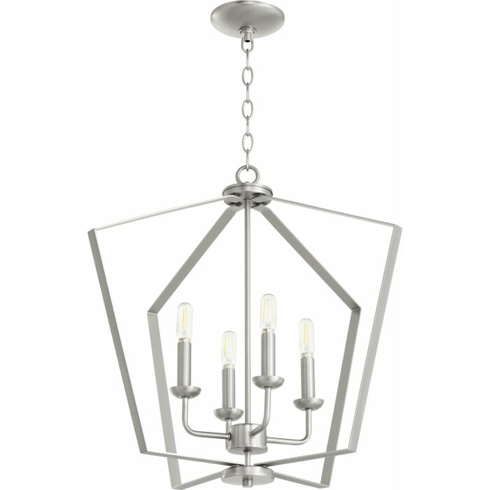 Quorum Quorum Home 4 Light 23 Inch Foyer Light in Satin Nickel