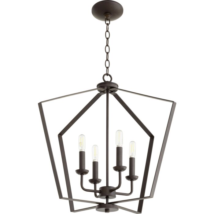 Quorum Quorum Home 4 Light 23 Inch Foyer Light in Oiled Bronze